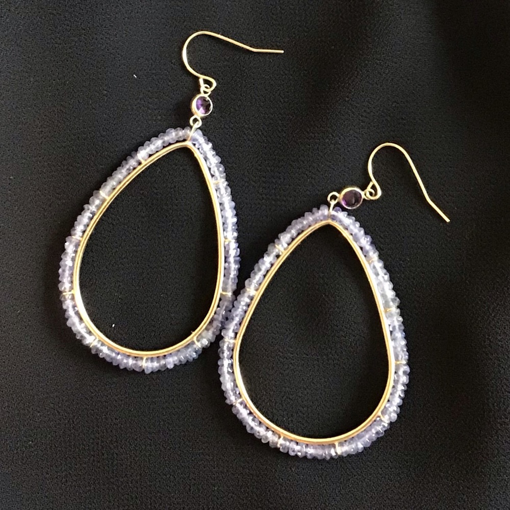 14K Gold and Gemstone Earrings